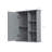 23.6" Grey Bathroom Wall Cabinet-1390731837