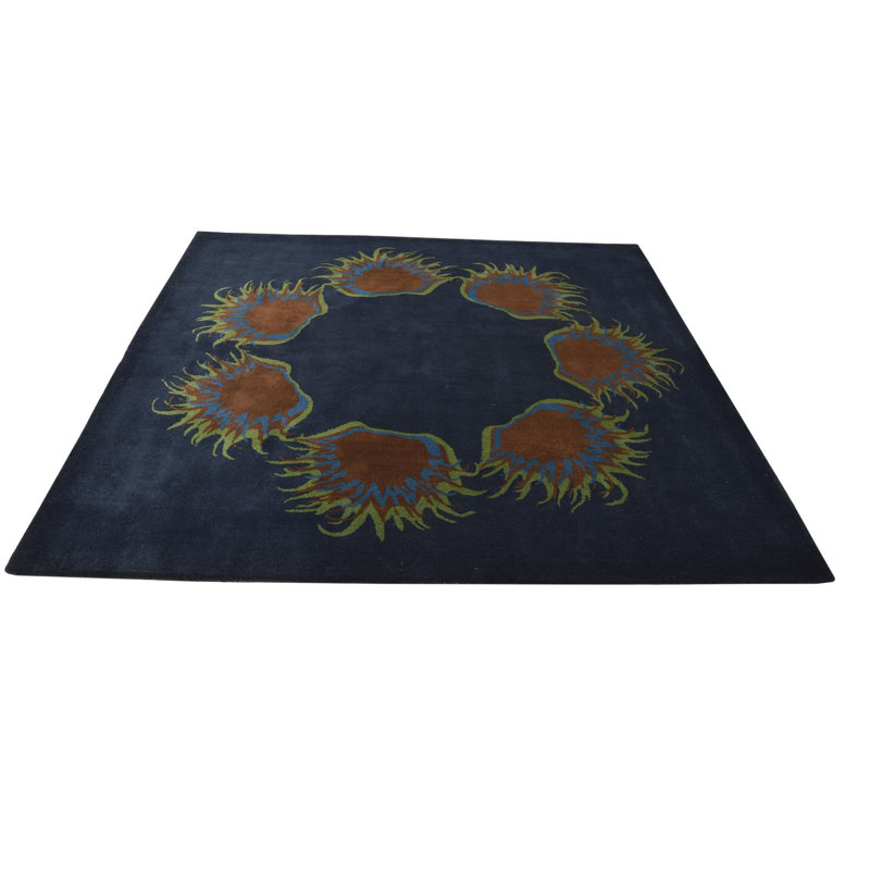 Square Navin Navy Blue Rug
