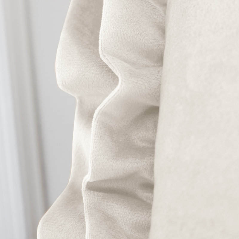 So Soft Touch Double Frill Cushion Cover, Cream