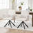 Swivel Upholstered Dining Chair with Metal Legs-1279621861