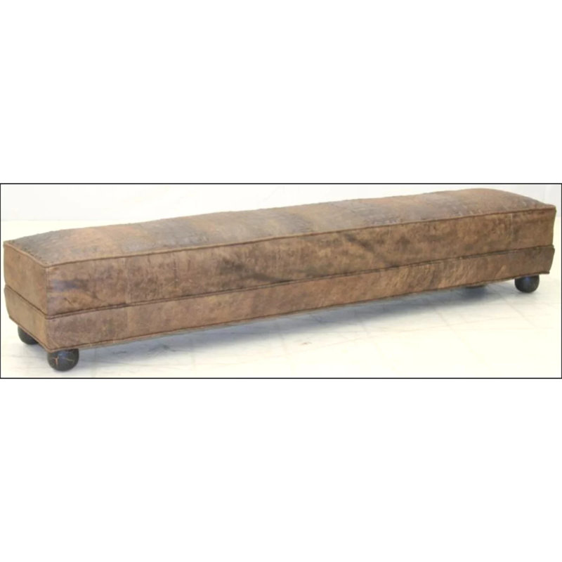 Leather Bench, Africa Antique Red, Brushy Bayou
