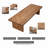 Sturdy Rectangular Solid Wood Dining Table-1466109128