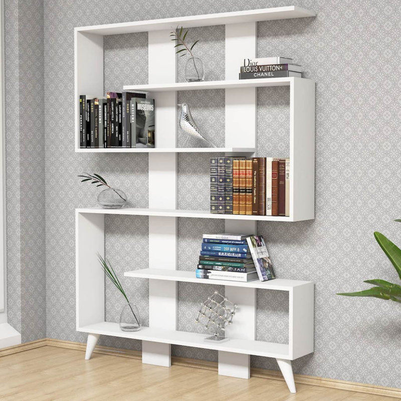 Homemania Bookcase Jane 120 x 22 x 164cm White