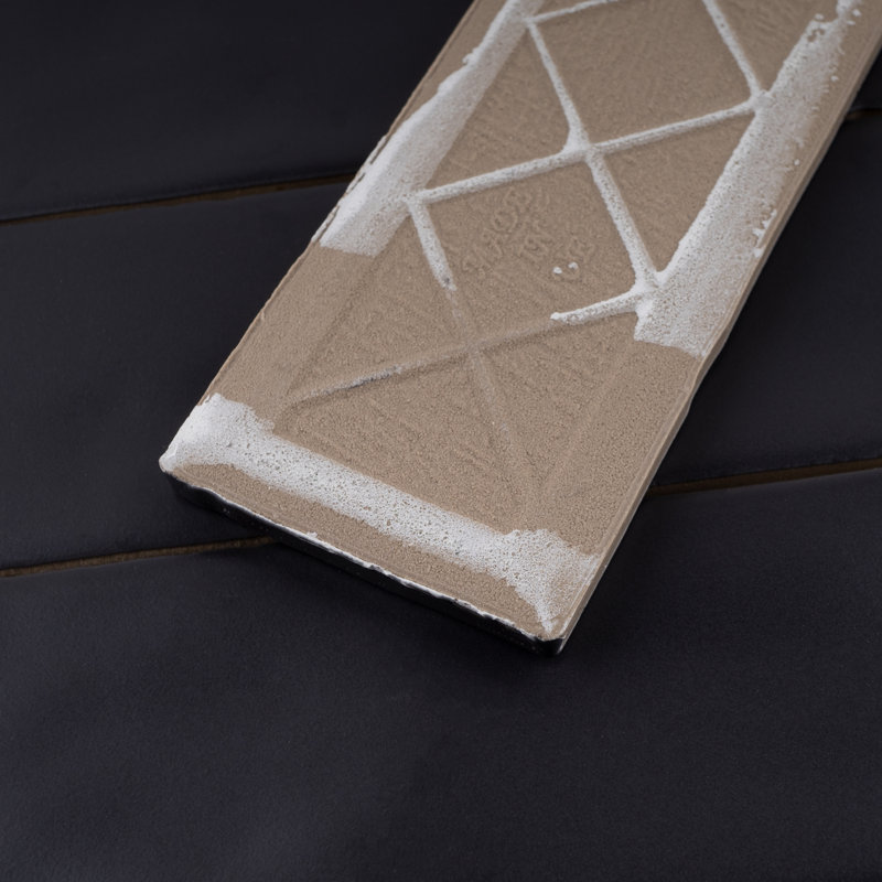 Borgo Subway 2.6 in. x 7.9 in. Polished Porcelain  Floor and Wall Tile, Matte Noir Black