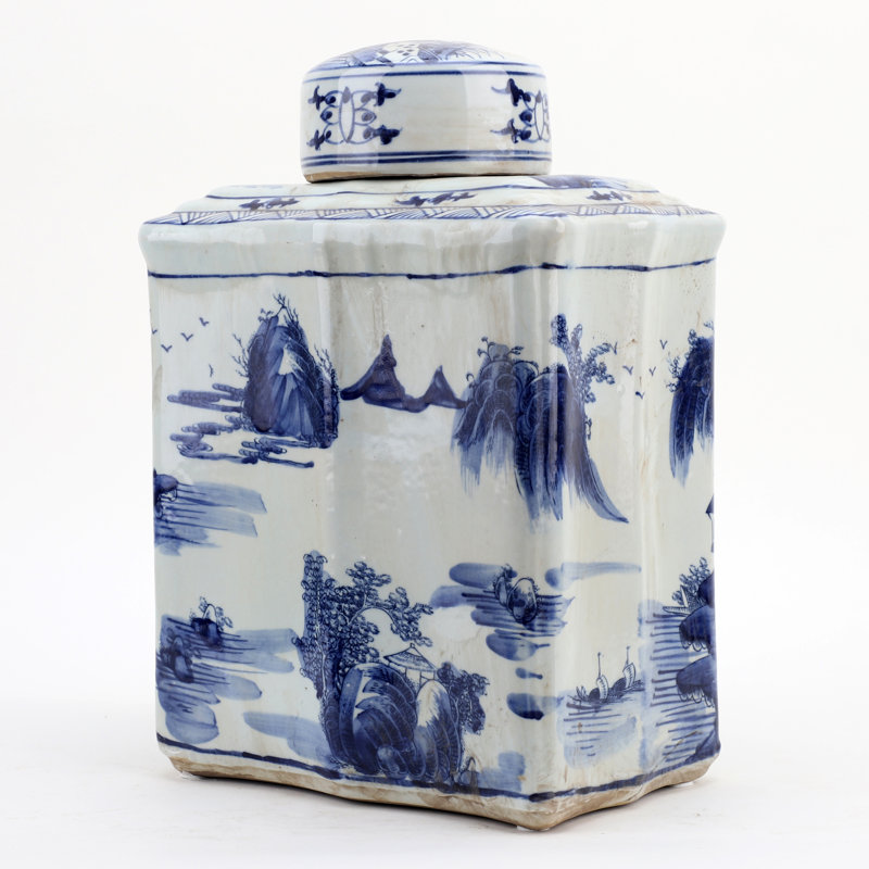 Handmade Porcelain China Ginger Jar