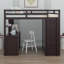 Lit mezzanine avec tiroirs, bureau et garde-robe