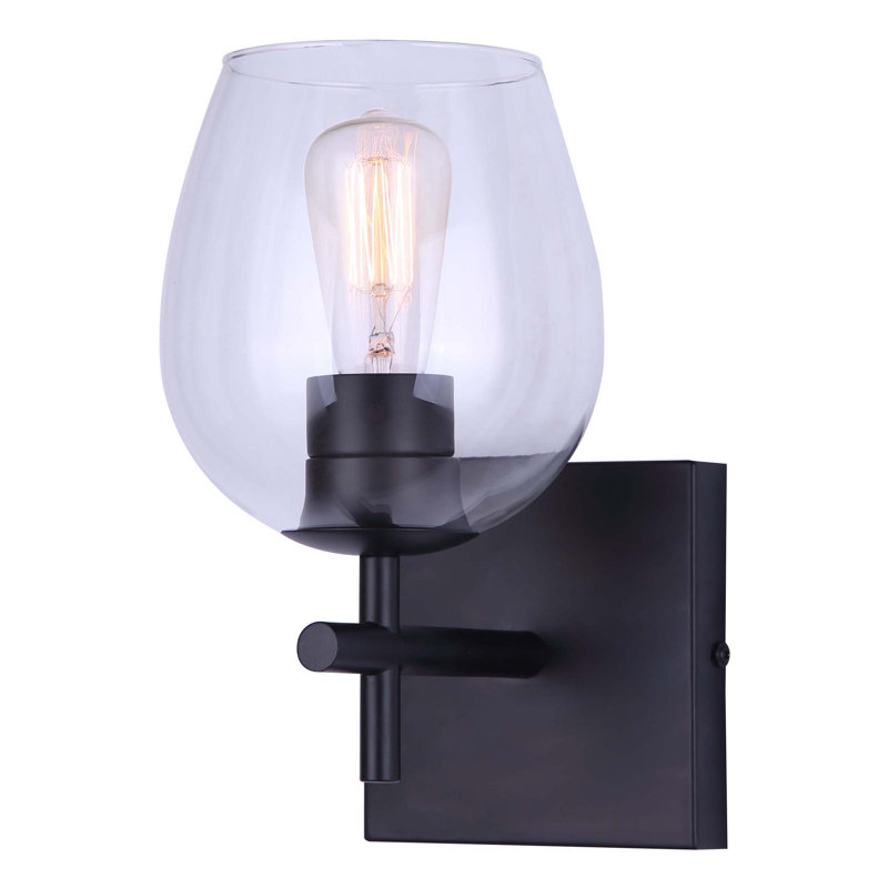 Yehuda Dimmable Bath Sconce, Black