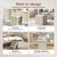 37.5cm Wide Square Solid Colour Ottoman with Storage-61727580