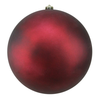 Eggplant Purple Shatterproof 2-Finish Christmas Ball Ornaments