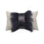 Linen Lumbar Pillow with Ostrich Feather Trim-40992936