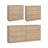 3-Piece Bedroom Set - 6 Drawer Double Dresser And Chest Set Of 2, Jackson Hickory-961604889