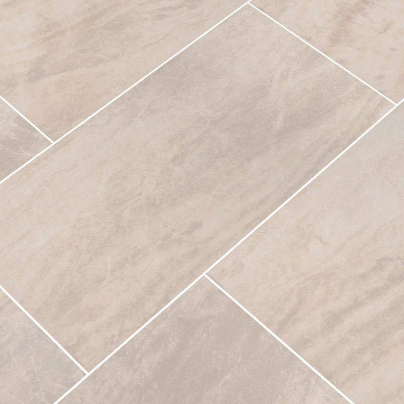 Chiara 24 in. x 48 in. Polished Porcelain Stone Look Floor and Wall Tile, Sand