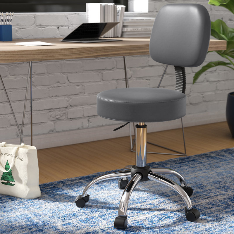 Vinyl Drafting Chair, Gray