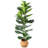 Adcock 49in Artificial Fiddle Leaf Fig Plant in Basket, Faux Green Plant, Fake Tree for Home Décor-364622783