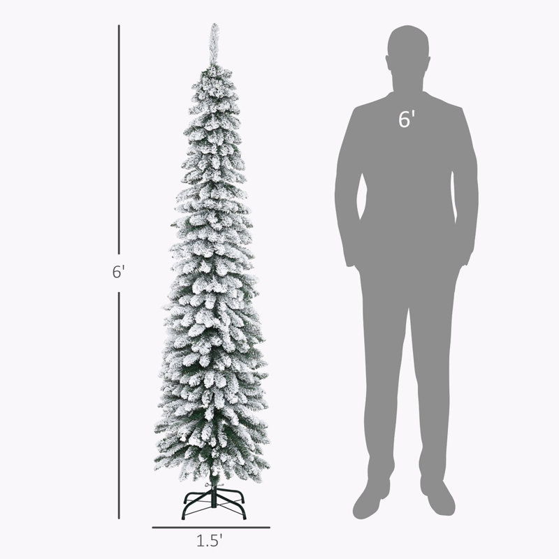 Arbre de Noël artificiel 6 pi avec 329 pointes enneigées