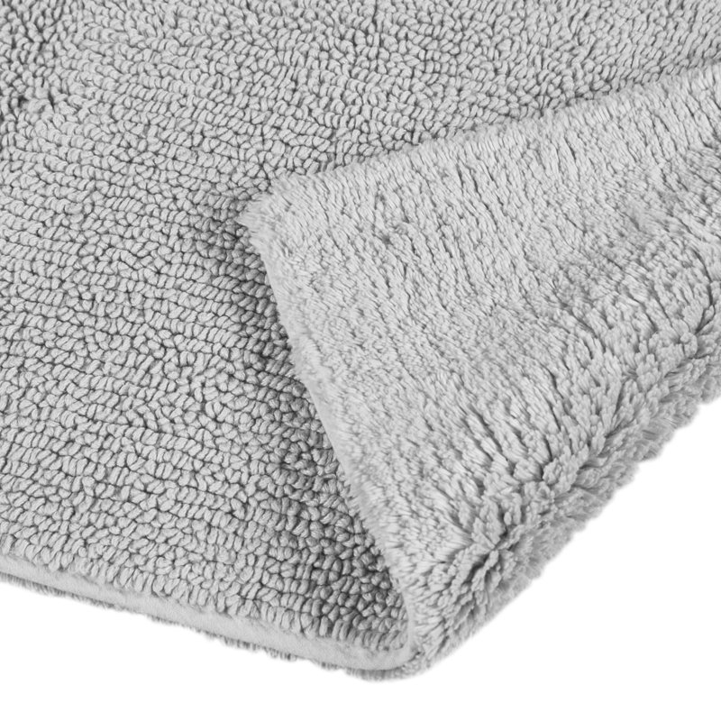 Plume Feather Touch Reversible Bath Rug, 24" W x 40" L, Gray