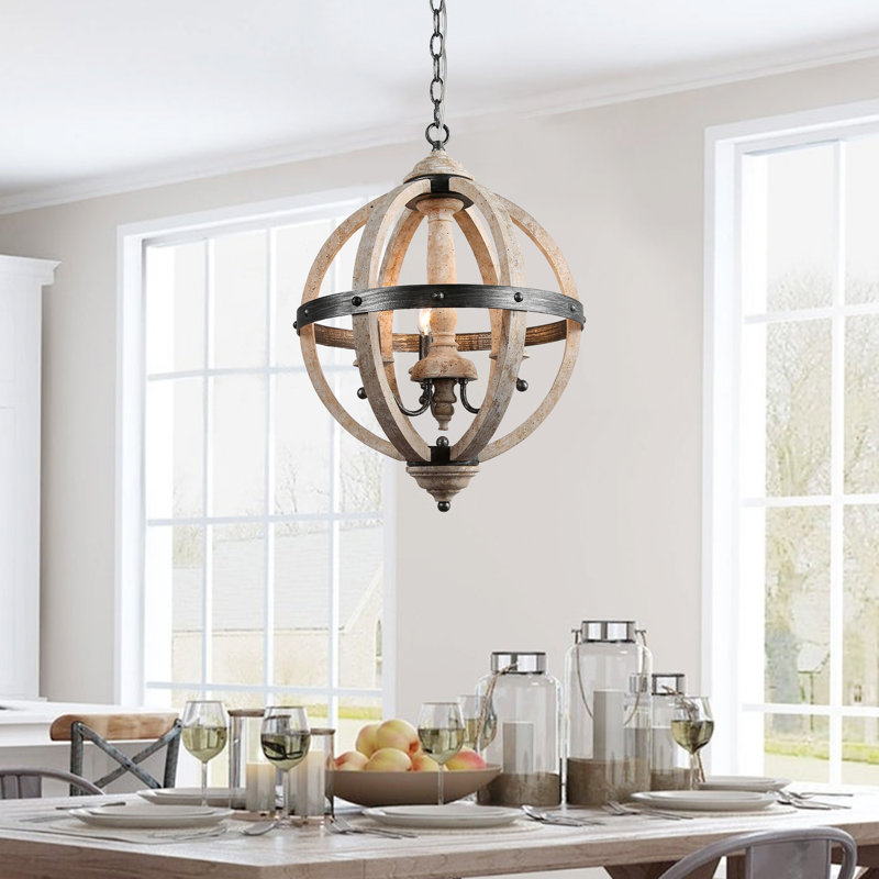 Luminaire suspendu sphère 3 lumières Toney