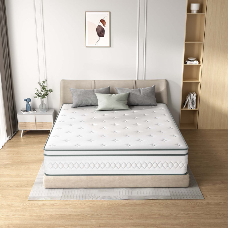 Ellayne 8" Medium Cooling Memory Foam Hybrid Mattresses in a Box with CertiPUR-US Certified Foam, Queen