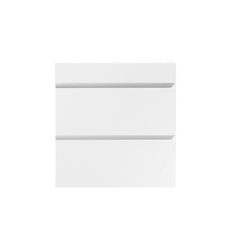 Lavabo intégré à surface solide blanc brillant - Indispensable pour salle de bain moderne sans bonde et robinetterie, 24"
