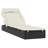 Latitude Run® Sunbed With Foldable Roof 83.9"X24.8"X38.2" Poly Rattan-1016120390-1016120384