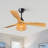 52''  Rattan Ceiling Fan With Light Kit, Remote Control Included