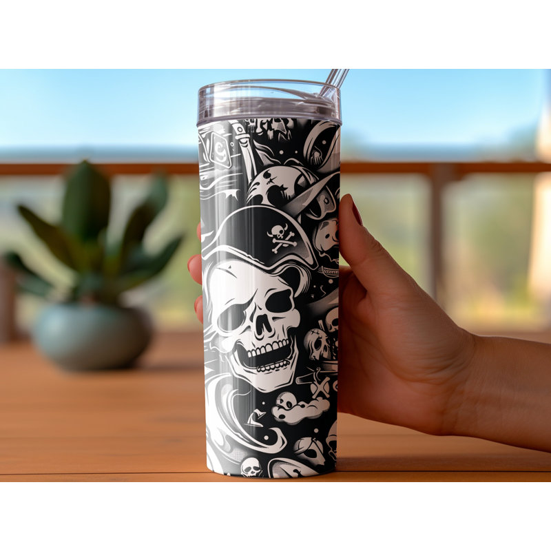 Choose Handmade Tumblers 591ml Vacuum Insulated Stainless Steel (18/8) Travel Tumbler with Straw