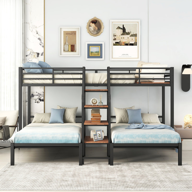 Metal    Bunk Bed, Black
