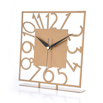 Becknell Elegant Gold Decorative Clock, 9.8 in Diameter | 100% Metal Construction, Thickness: 0.06 in | Silent Mechanism, Requires 1 AA Battery (not included) | Perfect for Home Decor & Office Spaces, Timeless Design