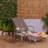 Sussex Sun Loungers and Table Set - 2 Garden Adjustable Loungers with 1 Side Table - Modern Design-253672904