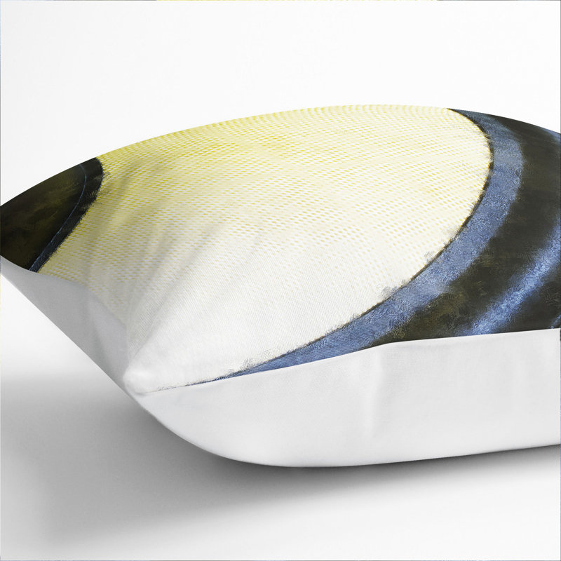 Yellow Speaker Square Throw Cushion, White, 55cm H x 55cm W x 20cm D