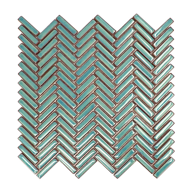 Regala™ 11" x 11" Porcelain Herringbone Mosaic Tile, Present