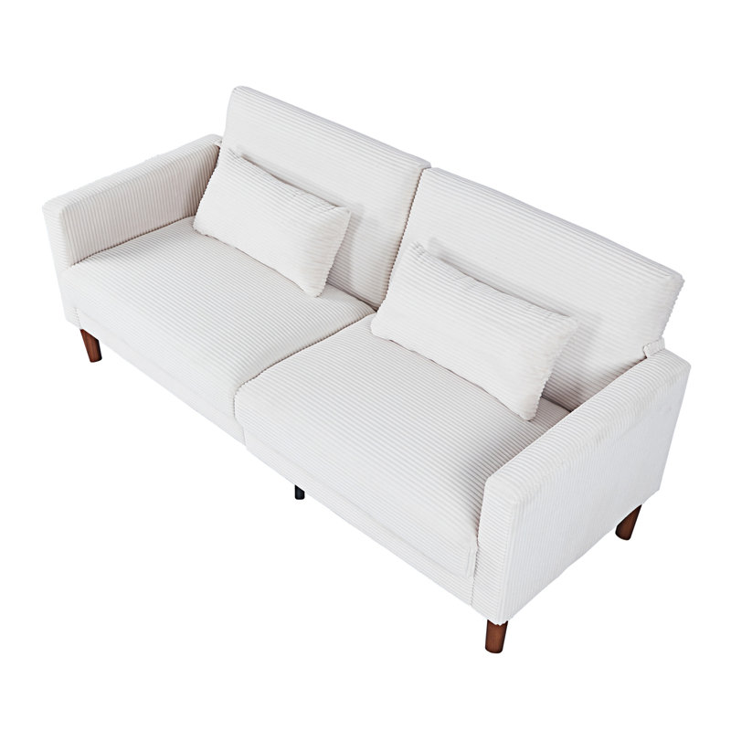Canapé-lit rembourré Corduroy, Beige