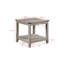 Collection de tables rétro gris et brun pour la maison: tables basses rectangulaires et 2 tables de bout carrées modernes en bois brun: