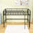 Metal Twin Loft Bed With Guardrails And Ladder