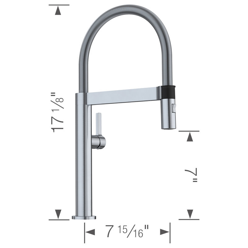 Robinet de cuisine blanc semi-professionnel Blanco Culina, Acier classique