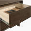 Table de chevet 2 tiroirs brun chaud