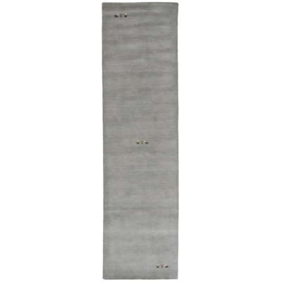 No-Shedding Hand Loomed Gabbeh Rug, 100% Wool, Solid Colour, Fade & Stain Resistant, Durable