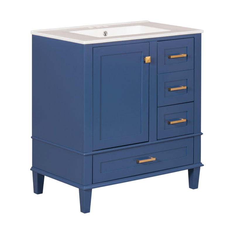Base de meuble-lavabo simple 67 18,3 po 67 seulement, Bleu