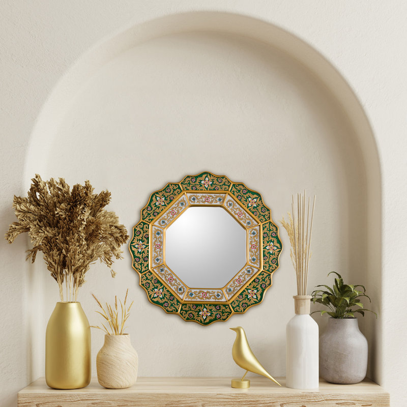 Miroir décoratif moderne et contemporain Cristian, Vert