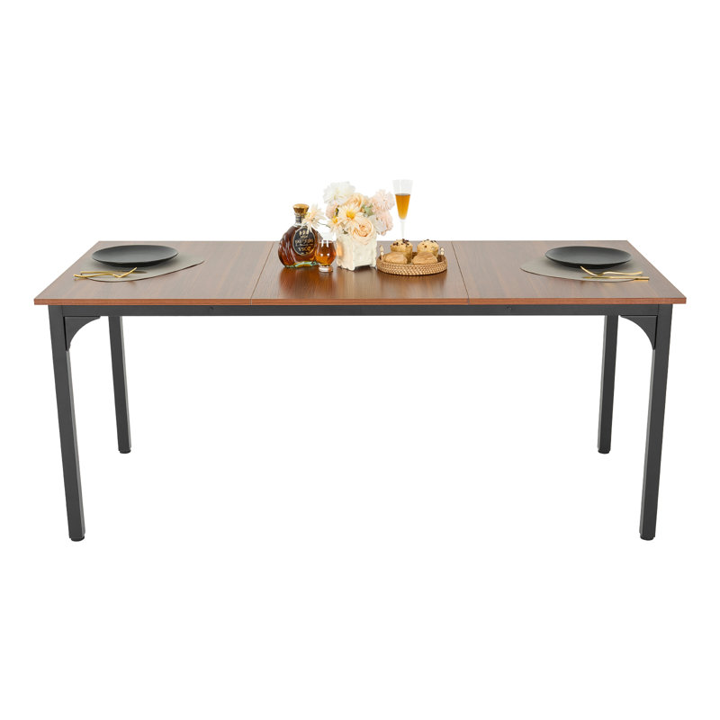 Table de salle à manger rectangulaire en bois 71 pouces pour 6 à 8 personnes (table seulement)