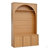 Farmhouse All-in-One Hall Tree with Adjustable Shelves, Retro Arched Entryway Storage Bench with 3 Cabinets, Wooden Coat Rack Organizer with 4 Golden Hooks for Mudroom, Hallway, Natural/Teak-1567912144