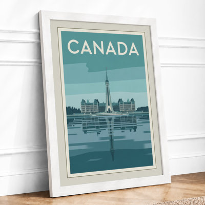 Postcard from Canada Retro - Framed Print
