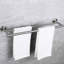 Porte-serviettes de salle de bain 5 pièces - Support mural, conception en nickel brossé, aluminium, aspect moderne, rouille, multifonctionnel, installation facile 5-1414033689