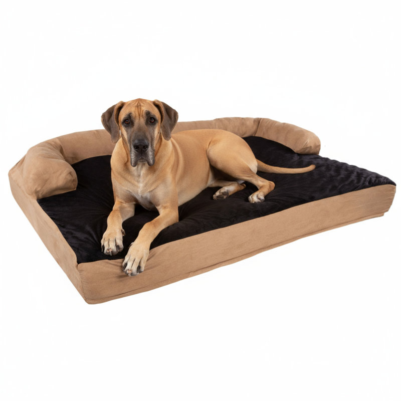 Lit pour animal en mousse à mémoire de forme orthopédique Hault PETMAker - Jumbo, Très grand (l 51 po x P 35,5 po x H 9 po)