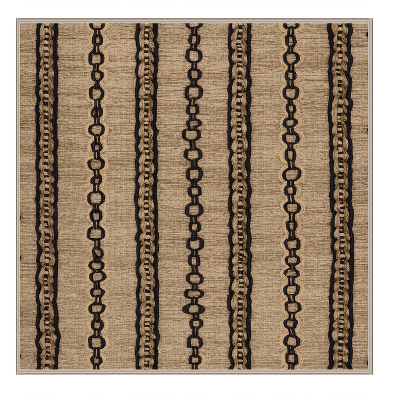  Tapis nautique à motif de chaînes lavables, Carré 3 pi