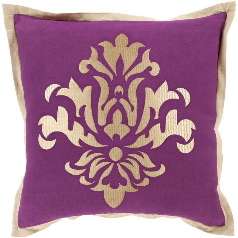 Coussin décoratif, H 18 po x l 18" x P 4 po, Ivoire, Polyester