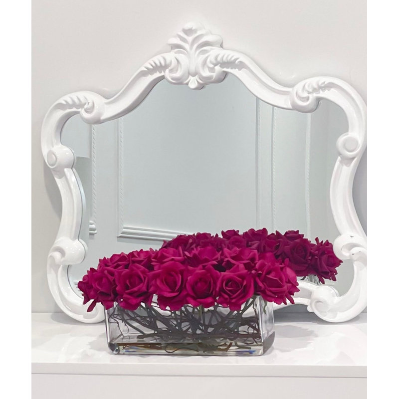 Modern White/off-white Real Touch Rose Centerpiece - Luxury Home Decor, Pink