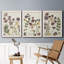 Pressed Flower Arrangement IV - Ensemble de 3 peintures sur toile encadrées-990433035-990433039