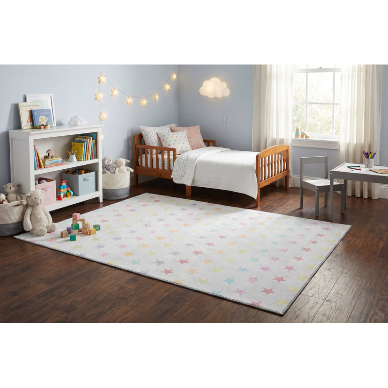 Trym Rectangle Machine Printed Polyester Rug, Rectangle 5' x 7'