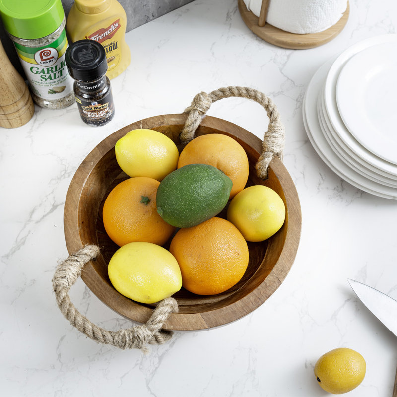 Mercer41 Gulustan Handmade Acacia Wood Fruit Bowl